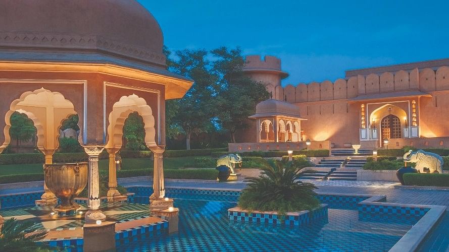 <div class="paragraphs"><p>A view of the Oberoi&nbsp;Rajvilas luxury hotel in Jaipur, Rajasthan.</p></div>